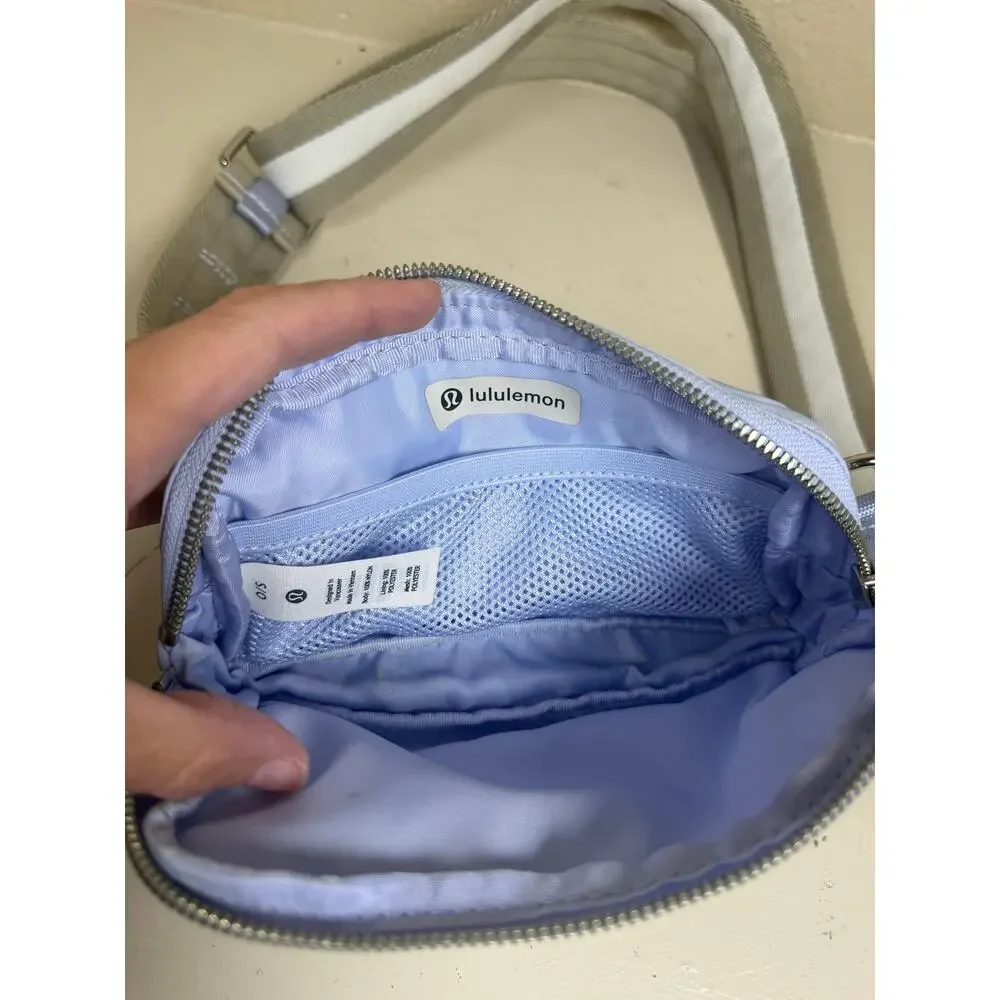 NWOT Lululemon Everywhere Crossbody Bag adjustable two tone strap light blue